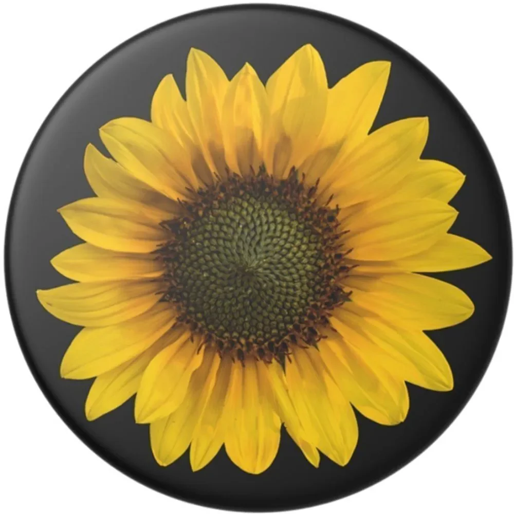 NWT Popsockets Popgrip Black Yellow Seed Money Sunflower Flower New in Package